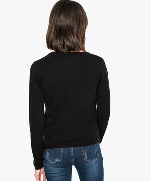 Pull femme en maille fine avec col fantaisie vue3 - GEMO (MAILLE) - GEMO