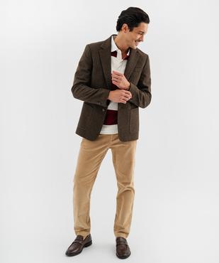 Veste blazer à motif tartan homme - LuluCastagnette vue4 - LULUCASTAGNETTE - GEMO
