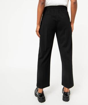 Pantalon 7/8ème à plis en maille fluide femme vue3 - GEMO(FEMME PAP) - GEMO