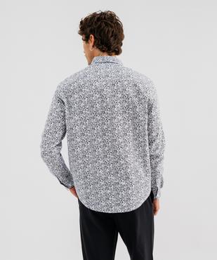 Chemise en coton imprimée homme vue3 - GEMO (HOMME) - GEMO