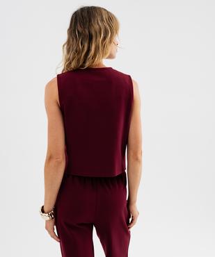 Gilet de costume sans manches en maille milano femme vue3 - GEMO(FEMME PAP) - GEMO