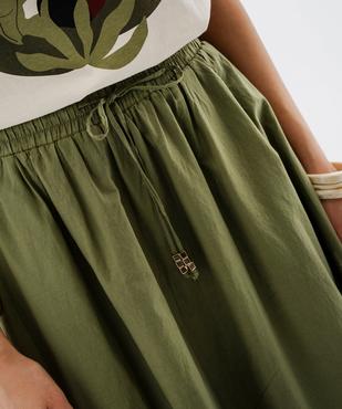 Jupe longue et ample en voile de coton à taille élastiquée femme vue3 - GEMO(FEMME PAP) - GEMO