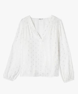 Blouse en voile à motifs scintillants femme vue1 - GEMO(FEMME PAP) - GEMO