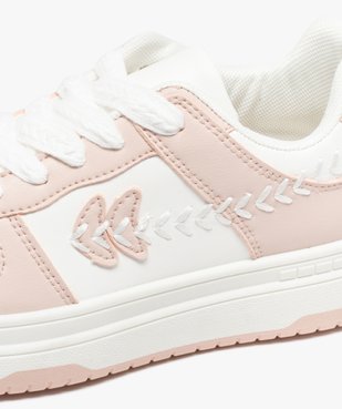 Tennis bicolores à semelle plateforme et broderie femme vue6 - GEMO (SPORTSWR) - GEMO