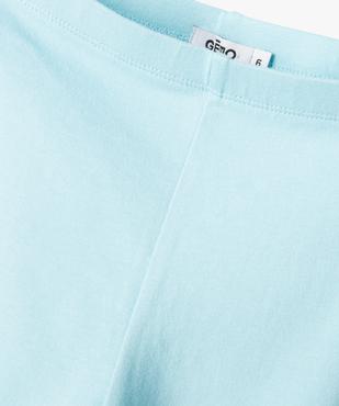 Legging 7/8ème uni à taille élastiquée fille vue2 - GEMO (ENFANT) - GEMO