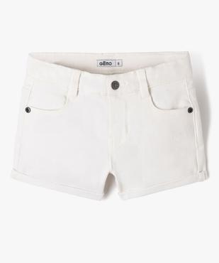 Short en jean coloré en denim stretch fille vue2 - GEMO 4G FILLE - GEMO