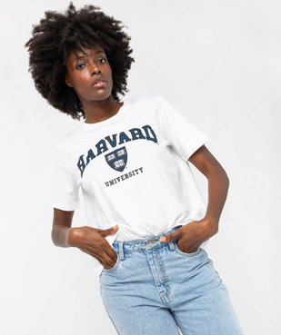 Tee-shirt à manches courtes avec inscription femme - Harvard vue1 - HARVARD - GEMO