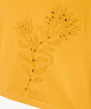 Tee-shirt à manches courtes froncées avec motif fille - LuluCastagnette vue2 - LULU CASTAGNETTE GEMO FOR GOOD - GEMO