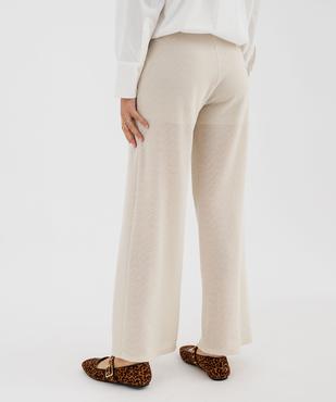 Pantalon large en maille ajourée femme vue1 - GEMO(FEMME PAP) - GEMO