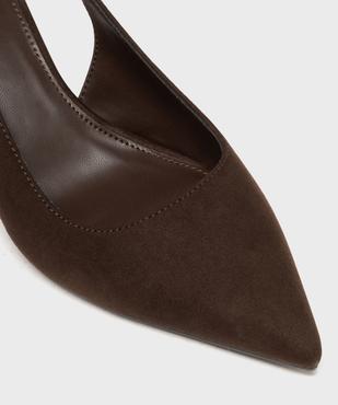 Escarpins slingback à bout pointu et kitten heels femme - Follow Me vue6 - FOLLOW ME - GEMO