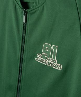 Sweat de sport zippé avec broderie poitrine garçon vue2 - GEMO (JUNIOR) - GEMO