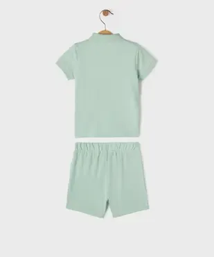 Ensemble 2 pièces bébé garçon short et polo vue4 - GEMO(BEBE DEBT) - GEMO