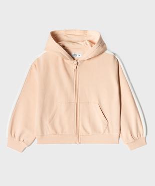 Sweat à capuche et fermeture zippée fille vue1 - GEMO 4G FILLE - GEMO