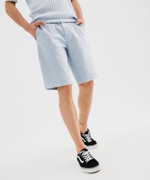 Bermuda en coton stretch coupe regular homme vue1 - GEMO 4G HOMME - GEMO