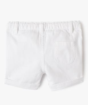 Bermuda chino en coton bébé garçon vue3 - GEMO 4G BEBE - GEMO