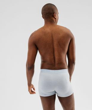Boxers en coton stretch uni et rayé homme (lot de 2) vue6 - GEMO 4G HOMME - GEMO