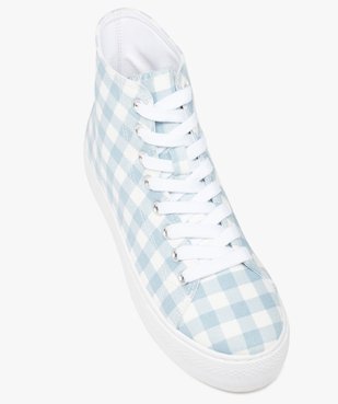 Baskets femme mid-cut en toile à semelle plateforme vue6 - GEMO 4G FEMME - GEMO