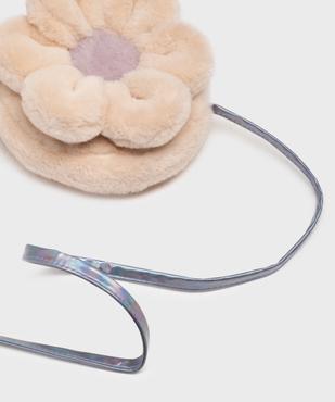Sac fleur en fourrure imitation avec bandoulière fine fille vue2 - GEMO (ACCESS) - GEMO