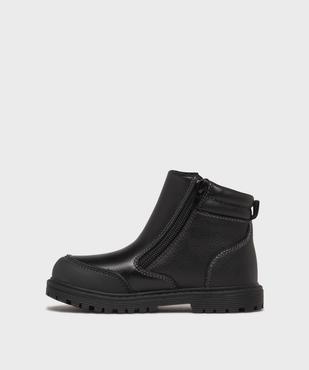 Boots fourrés à semelle crantée avec double zip garçon - Buggy vue3 - BUGGY - GEMO