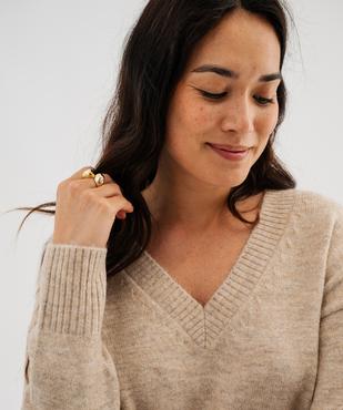 Pull col V femme vue2 - GEMO(FEMME PAP) - GEMO