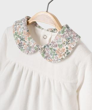 Pyjama en velours 2 pièces à col claudine bébé  vue2 - GEMO 4G BEBE - GEMO