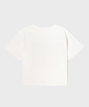 Tee-shirt manches courtes coupe courte imprimé fille vue4 - GEMO (ENFANT) - GEMO