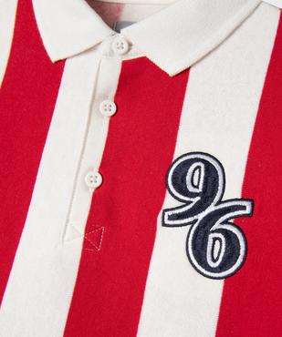 Sweat à rayures avec col polo bébé garçon - LuluCastagnette vue2 - LULU CASTAGNETTE GEMO FOR GOOD - GEMO