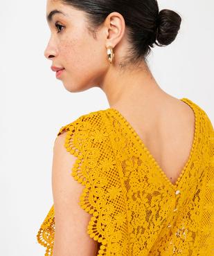 Blouse sans manches encolure V en dentelle et crochet femme vue2 - GEMO(FEMME PAP) - GEMO