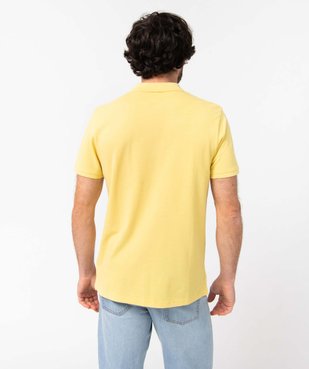Polo à manches courtes en maille piquée homme vue3 - GEMO 4G HOMME - GEMO