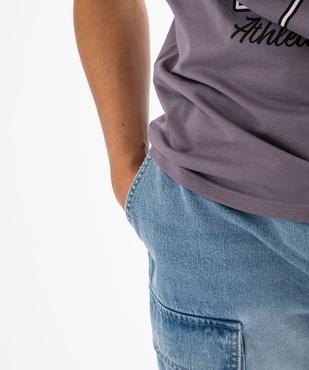 Bermuda en jean coupe cargo large homme vue2 - GEMO 4G HOMME - GEMO