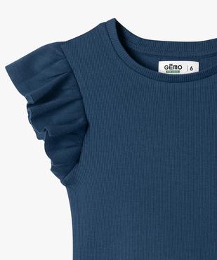 Tee-shirt manches courtes à volants fille vue2 - GEMO 4G FILLE - GEMO
