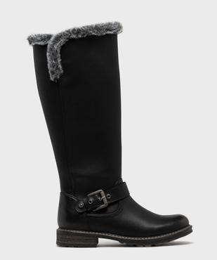 Bottes esprit biker avec fourrure imitation femme - Valentina Baldano vue2 - VALENTINA BALDA - GEMO