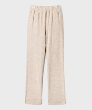 Pantalon large en maille douce et souple fille vue3 - GEMO (JUNIOR) - GEMO