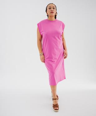 Robe tee-shirt longue en jersey de coton femme grande taille vue1 - GEMO 4G GT - GEMO