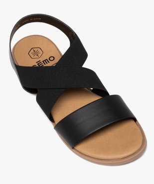 Sandales femme à talon plat et brides élastiques unies  vue5 - VALENTINA BALDA - GEMO