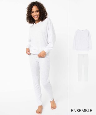 Ensemble de pyjama femme gris clair  - GEMO