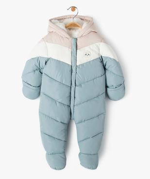 Combinaison pilote à capuche doublure fourrure imitation bébé vue1 - GEMO 4G BEBE - GEMO