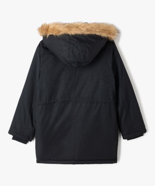 Parka en matière déperlante avec doublure peluche fille vue4 - GEMO 4G FILLE - GEMO