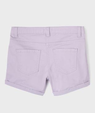 Short en coton stretch avec revers fille vue3 - GEMO (JUNIOR) - GEMO