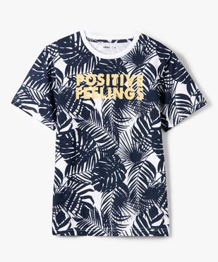 Tee-shirt garçon à manches courtes à motifs exotiques vue2 - GEMO (JUNIOR) - GEMO