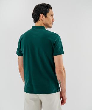 Polo manches courtes en coton homme vue3 - GEMO (HOMME) - GEMO