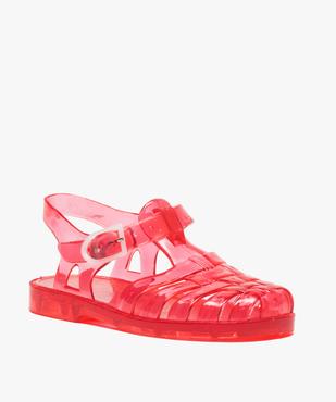 Sandales de plage bébé fille en plastique coloré vue2 - GEMO (PLAGE) - GEMO