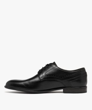 Derbies homme unies dessus en cuir et à lacets ronds vue10 - MARIO BALDANO - GEMO