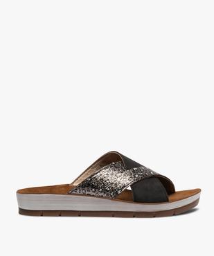Mules femme confort à larges brides croisées vue1 - GEMO (CONFORT) - GEMO
