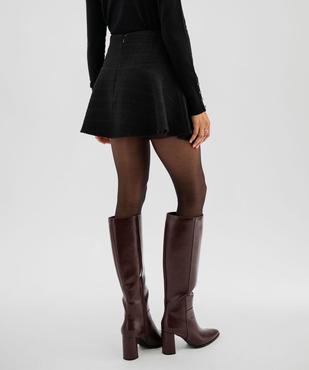 Jupe patineuse en maille texturée et pattes fantaisie femme vue3 - GEMO(FEMME PAP) - GEMO