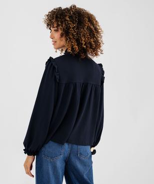 Blouse manches longues à col V femme vue3 - GEMO 4G FEMME - GEMO