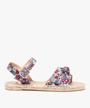 Sandales femme plates à semelle en corde dessus tissu vue1 - GEMO (CASUAL) - GEMO