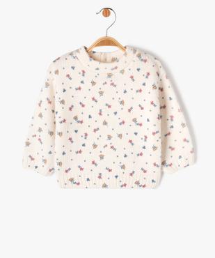 Pull grosse maille fleuri bébé fille vue1 - LULUCASTAGNETTE - GEMO