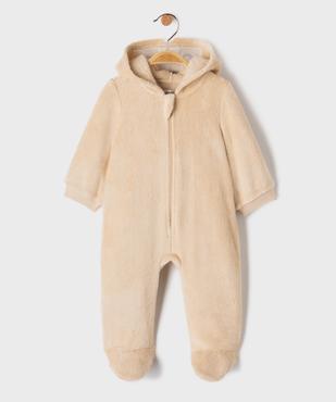 Combinaison pilote en velours à capuche imprimée bébé vue1 - GEMO(BB COUCHE) - GEMO