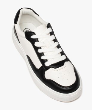 Baskets femme unies à semelle épaisse avec lacets contrastants vue5 - GEMO 4G FEMME - GEMO